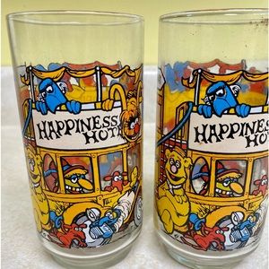 Pair of VTG 1981 McDonalds The Great Muppet Caper Drinking Glass.